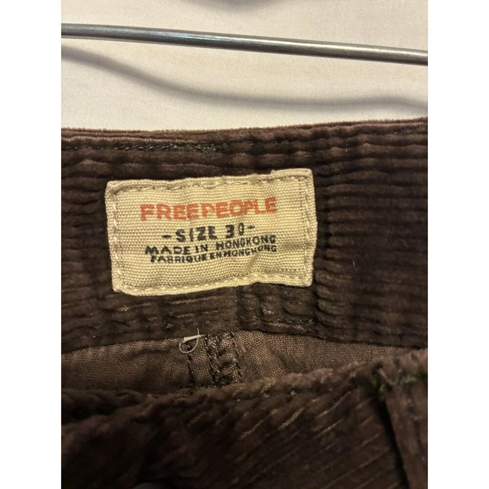 Free People Women’s Size 30 Bootcut Corduroy Pants Brown